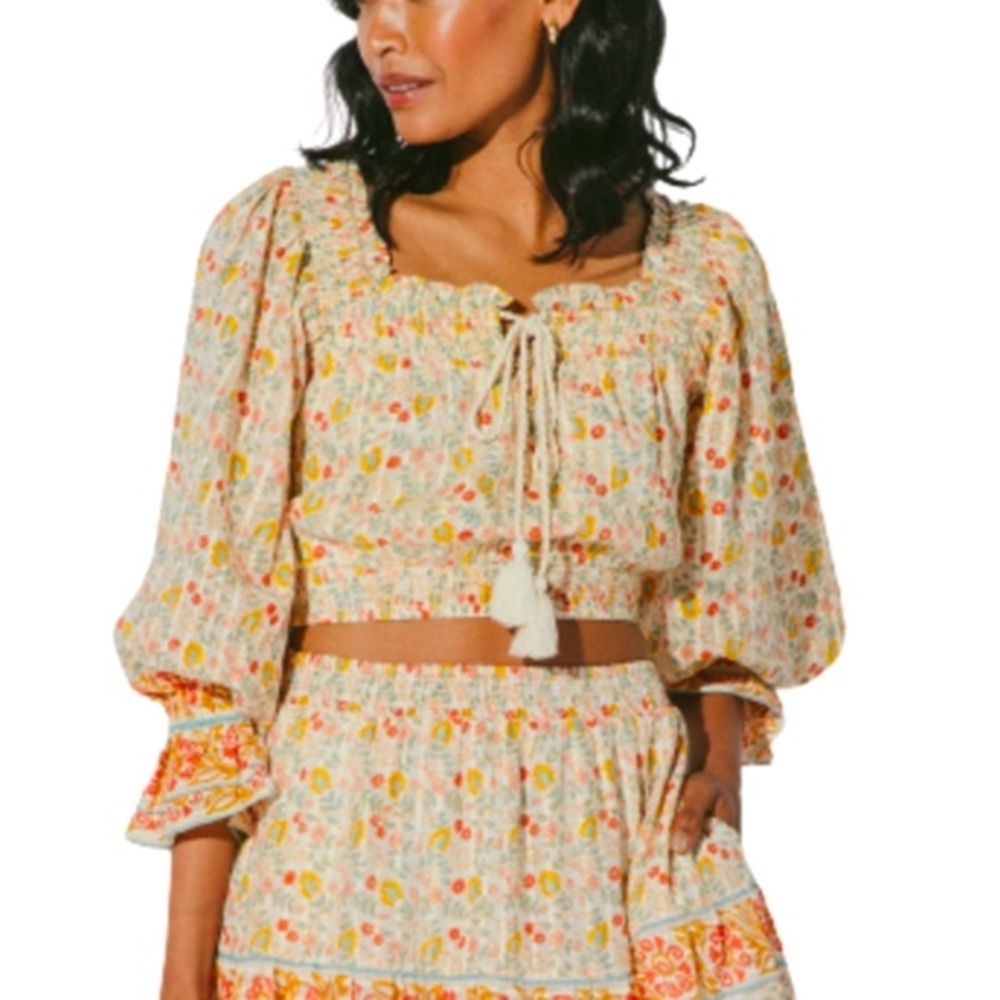 Cleobella Rhea Blouse, Carnation Print, size XS NWT